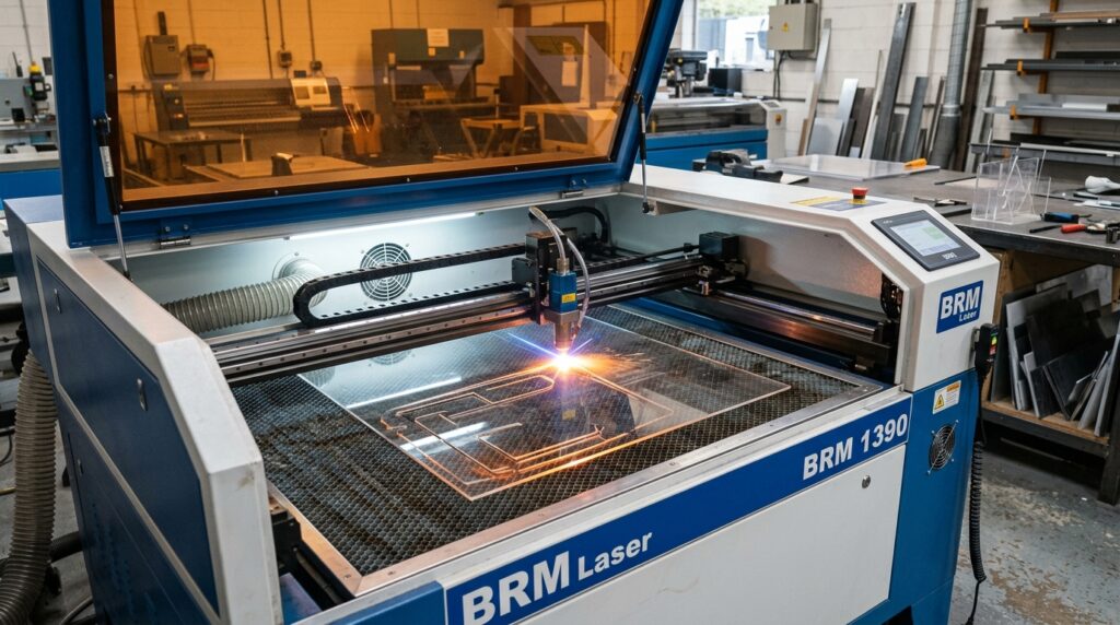 Laser-cutting acrylic panels for a POW!Panel order
